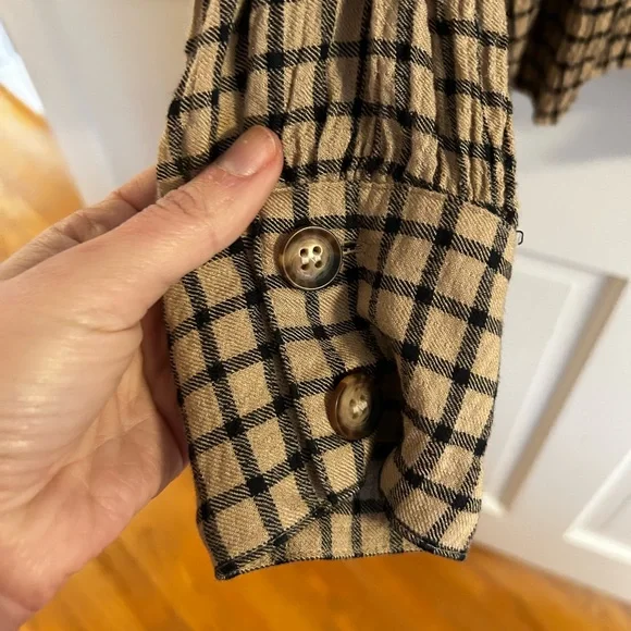 Madewell Plaid Long Sleeve Top - Picture 2 of 4